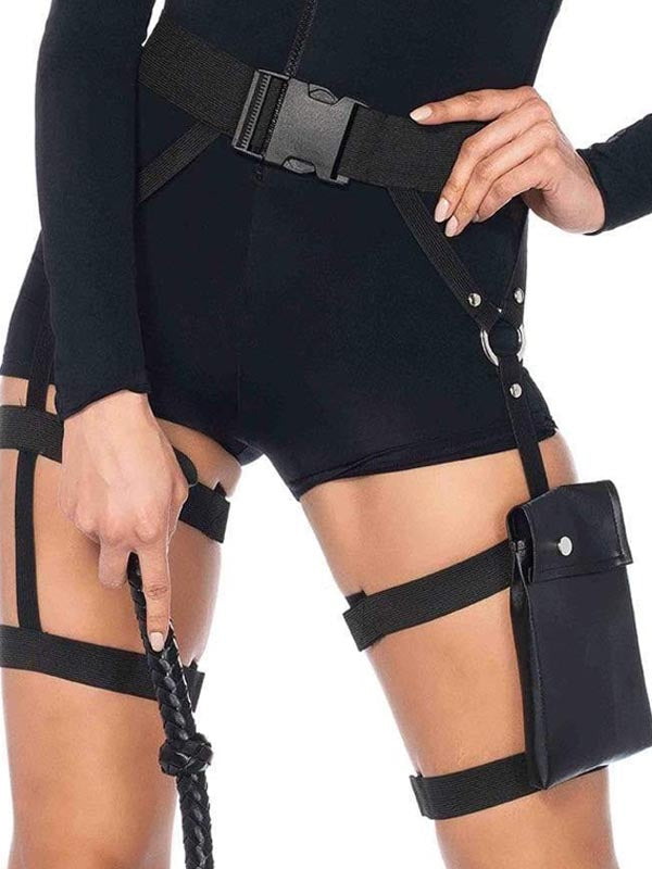 Leg Avenue Multi Strap Garter Utility Belt With Pocket
