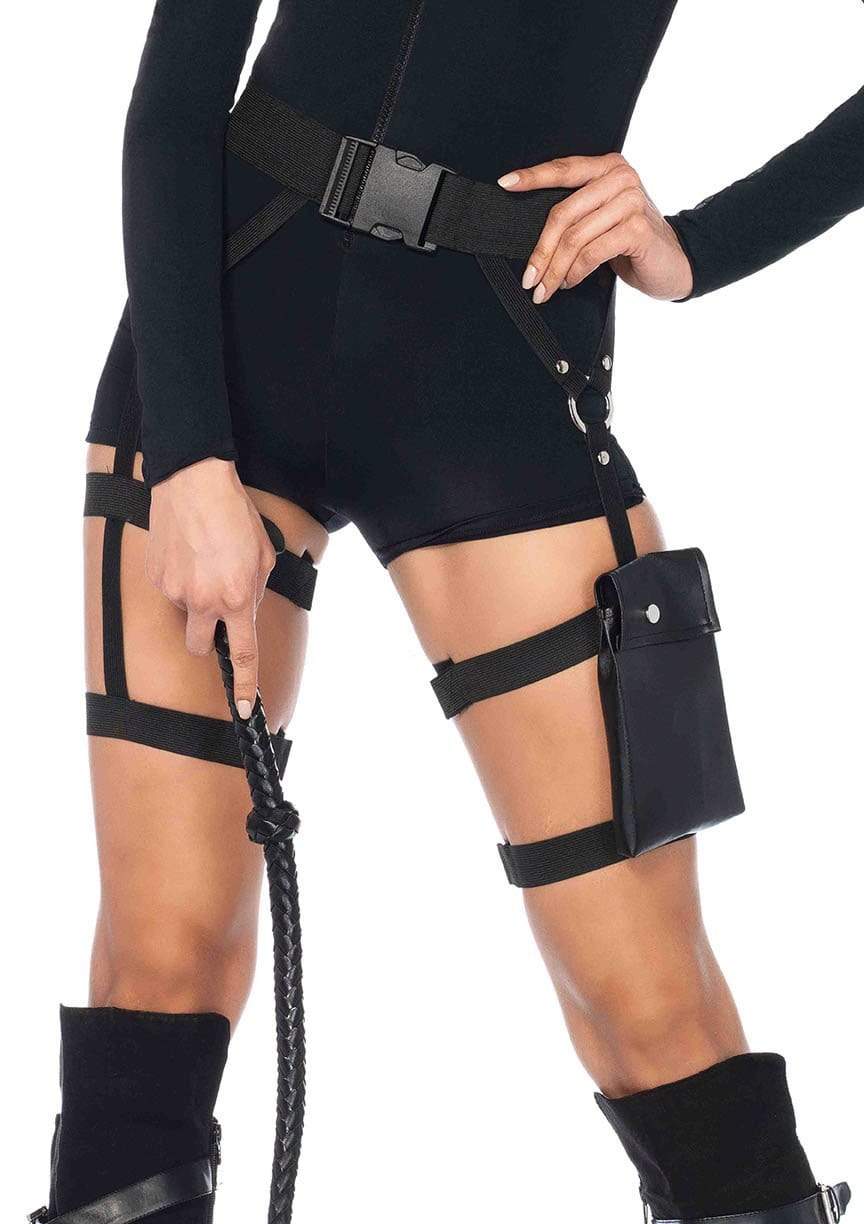 Leg Avenue Multi Strap Garter Utility Belt With Pocket