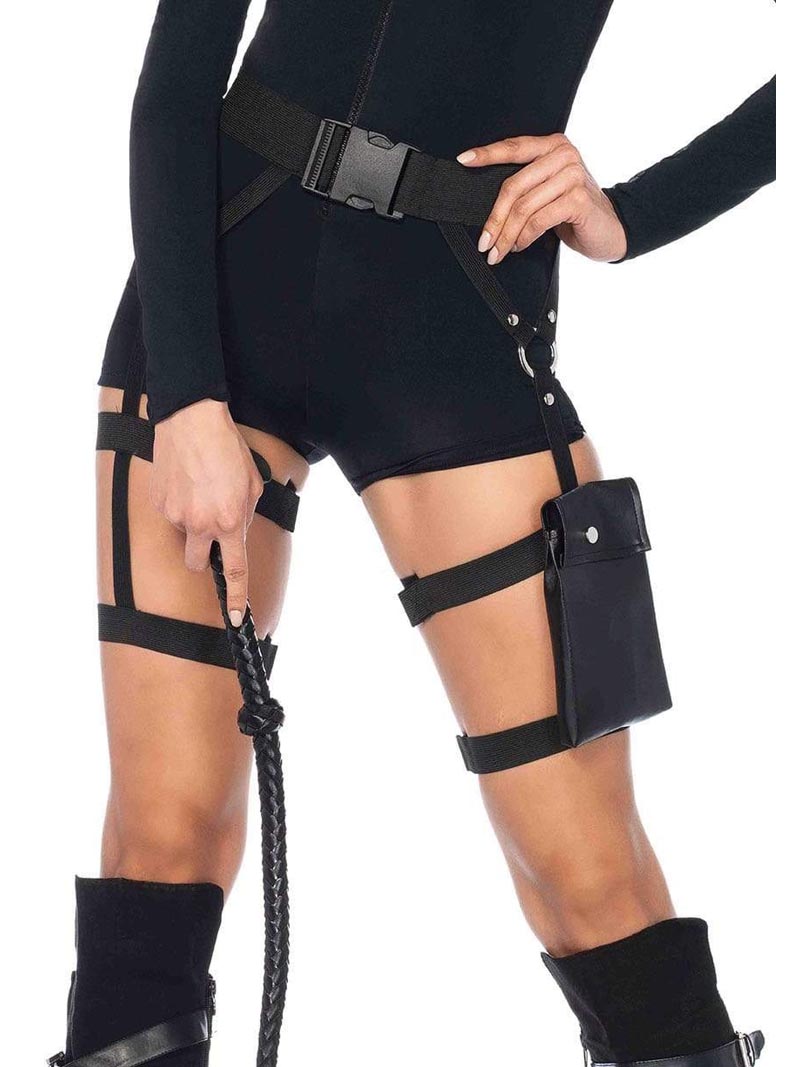 Leg Avenue Multi Strap Garter Utility Belt With Pocket