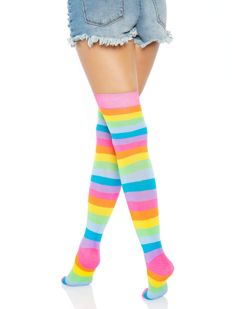 Leg Avenue Leigh Rainbow Thigh High Socks