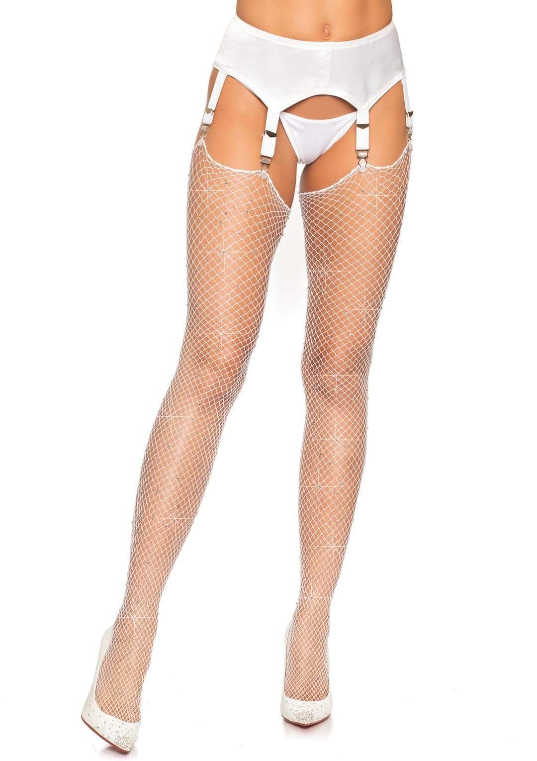 Leg Avenue Brielle Rhinestone Fishnet Stockings