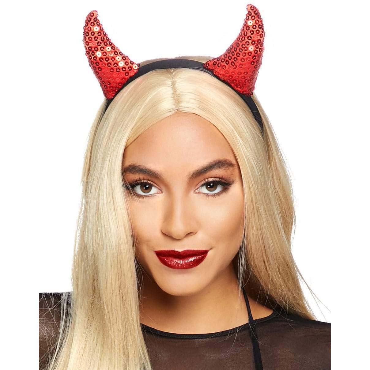 Leg Avenue Red Sequin Devil Horns Headband