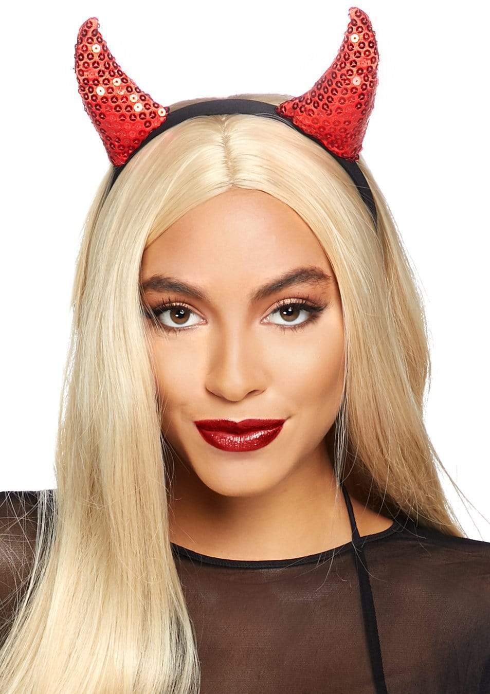 Leg Avenue Red Sequin Devil Horns Headband