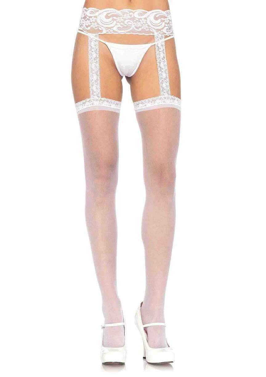 Leg Avenue Thea Garter Belt Sheer Thigh High Stockings