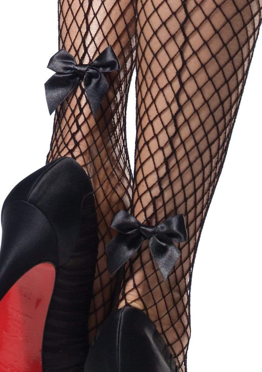 Leg Avenue Tessa Net Thigh High Bow Stockings