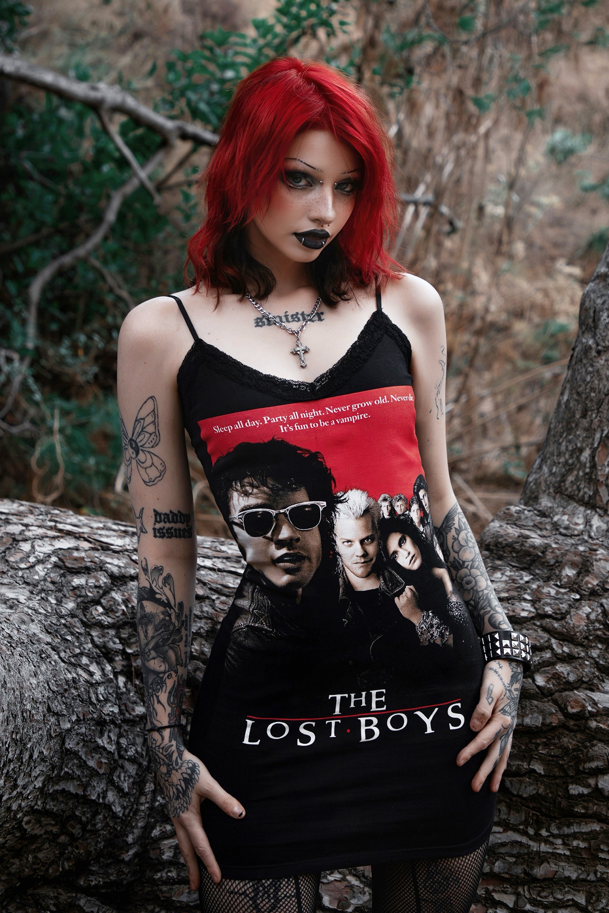 Vera's Eyecandy Lost Boys Lace Strap Dress