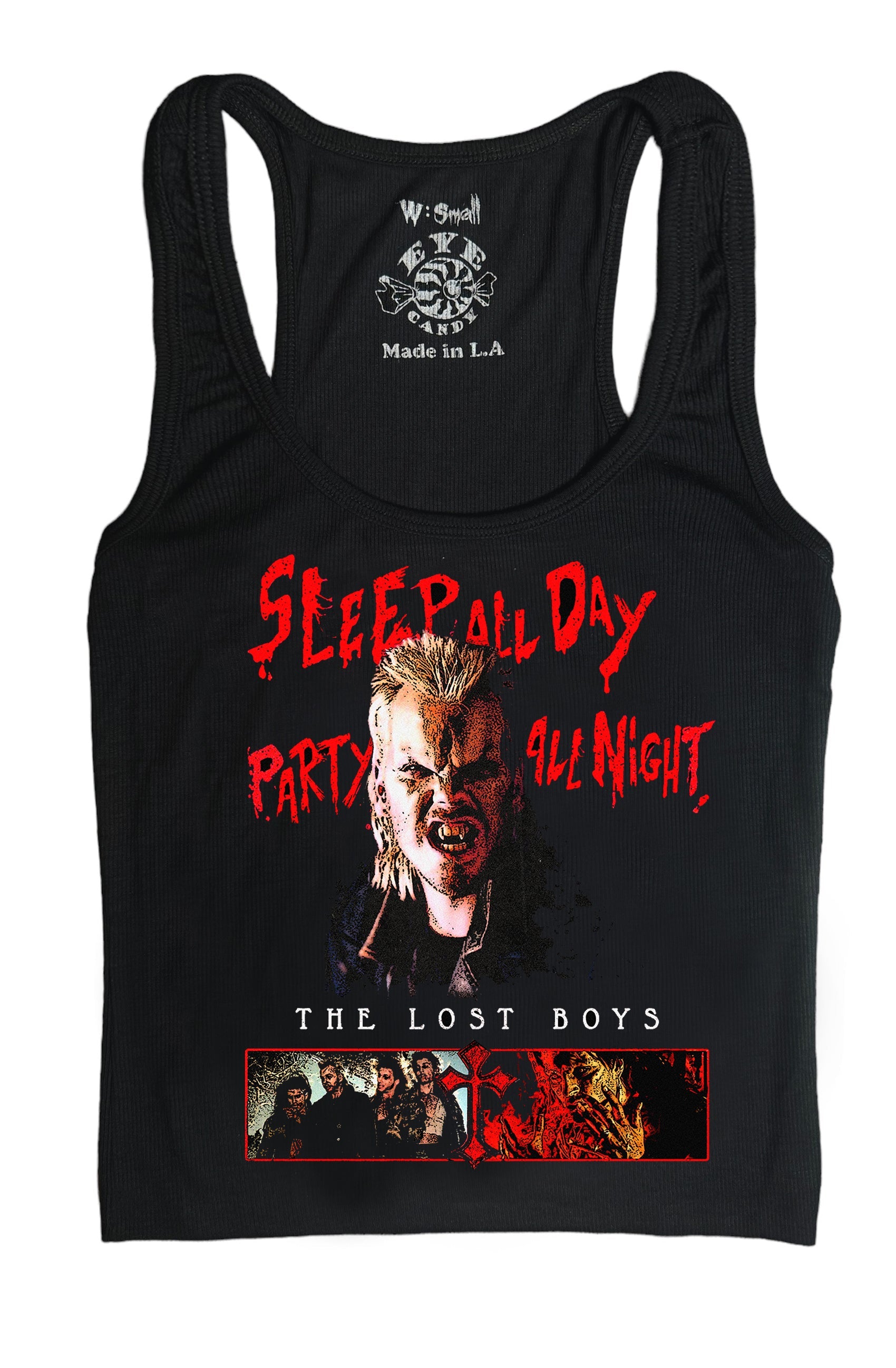 Vera's Eyecandy The Lost Boys 'Sleep All Day' Ribbed Tank Top