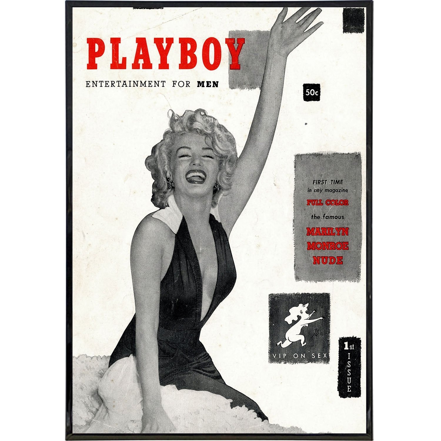 Marilyn Monroe Playboy Magazine Cover Poster Print