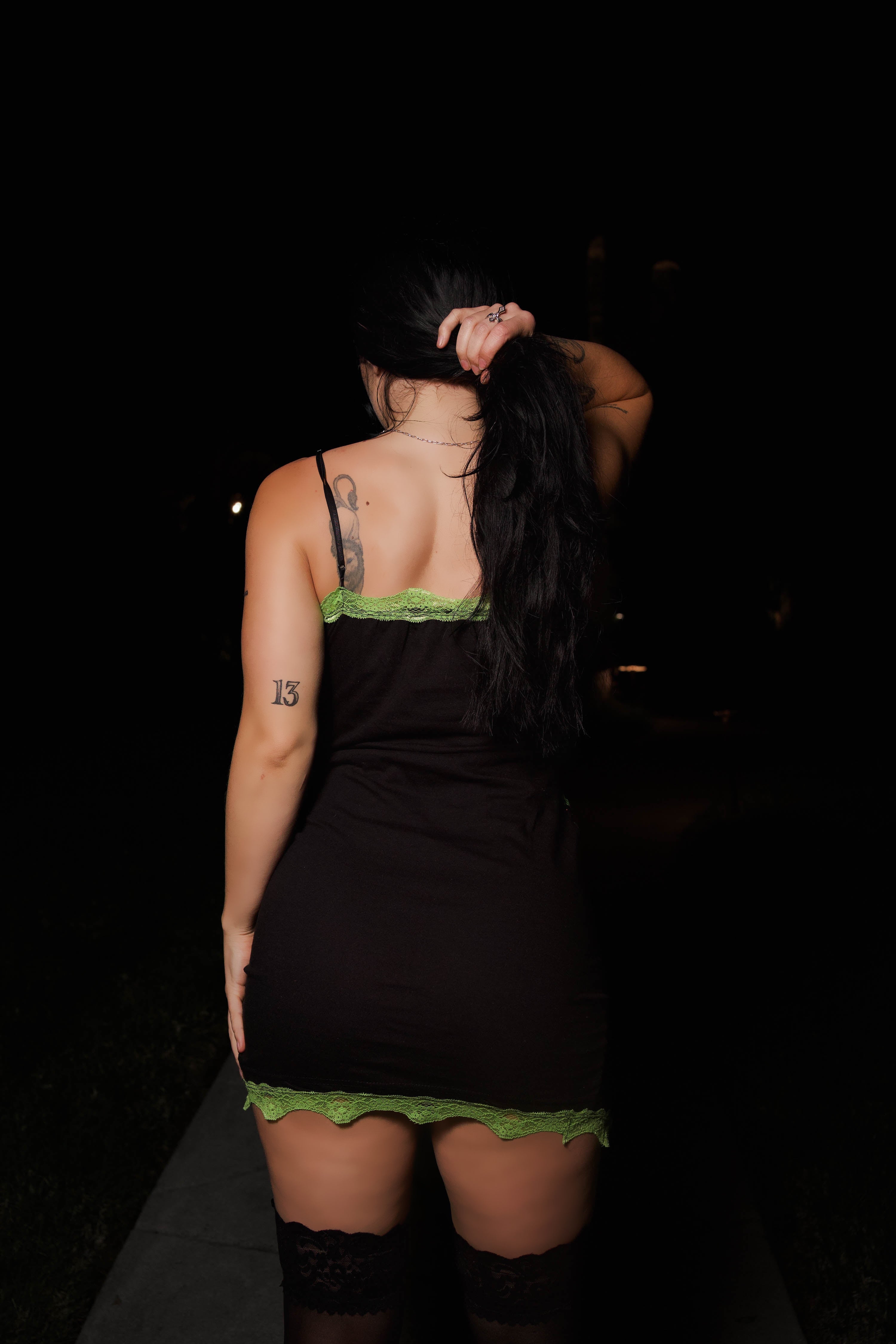 Vera's Eyecandy Mars Attack Slit Lace Horror Dress