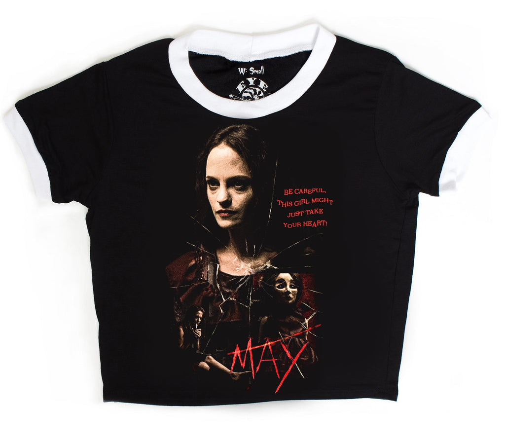 Vera's Eyecandy MAY Doll Horror Movie Black Ringer Tee