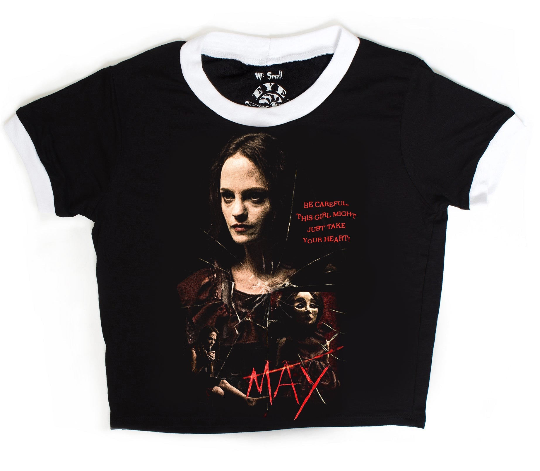 Vera's Eyecandy MAY Doll Horror Movie Black Ringer Tee