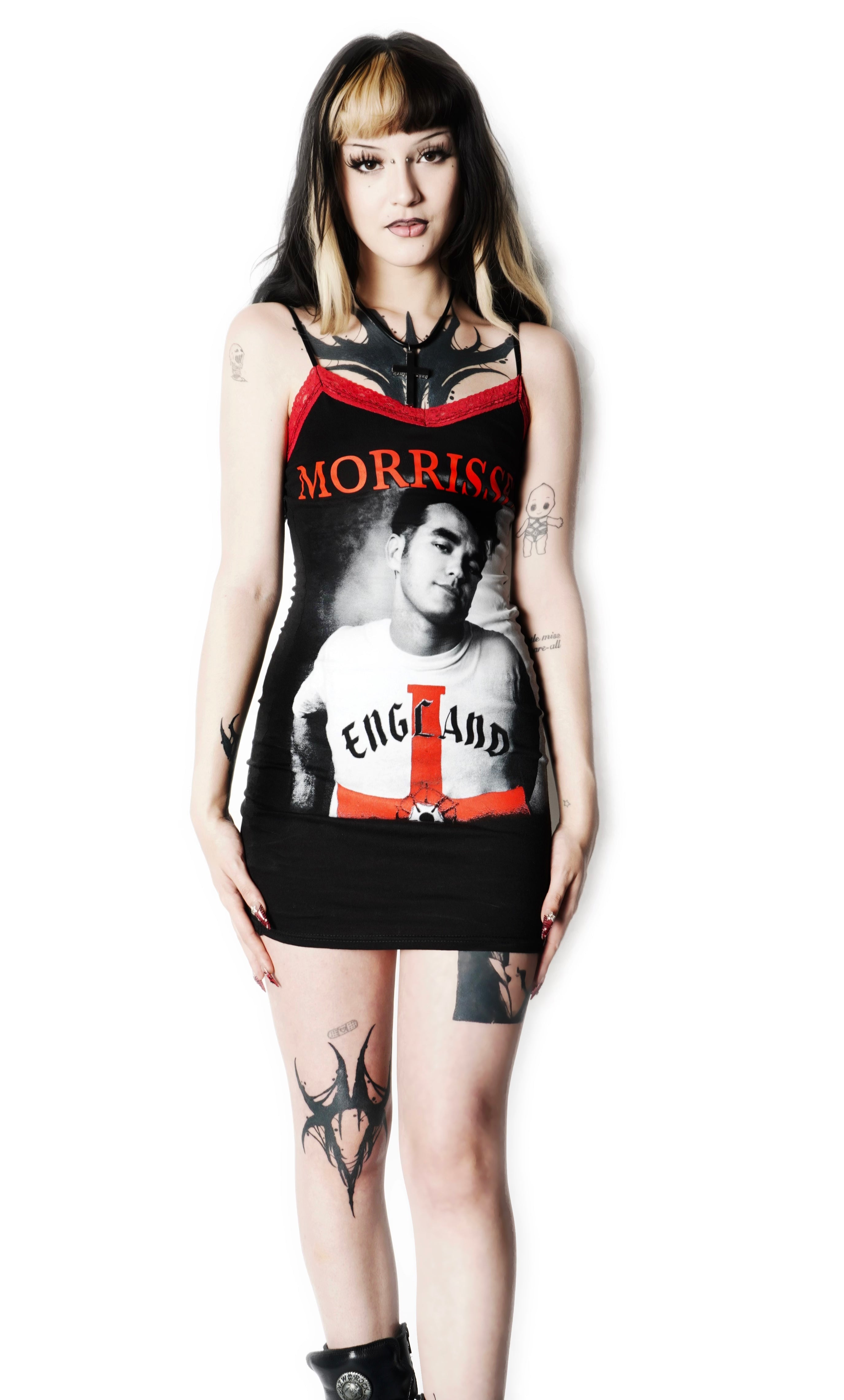 Vera's Eyecandy Morrissey Red Lace Strap Dress