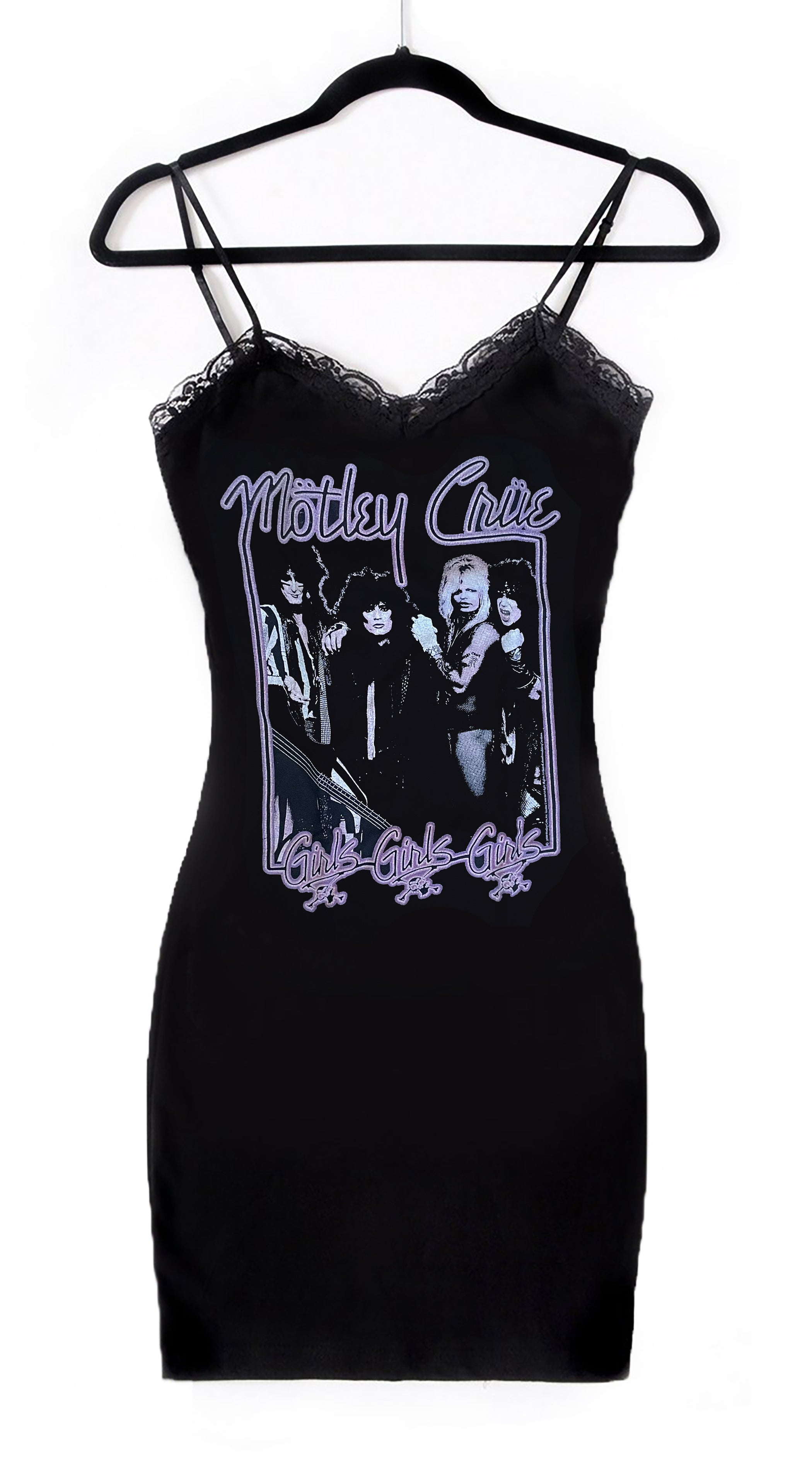 Vera's Eyecandy Mötley Crüe Lace Strap Dress