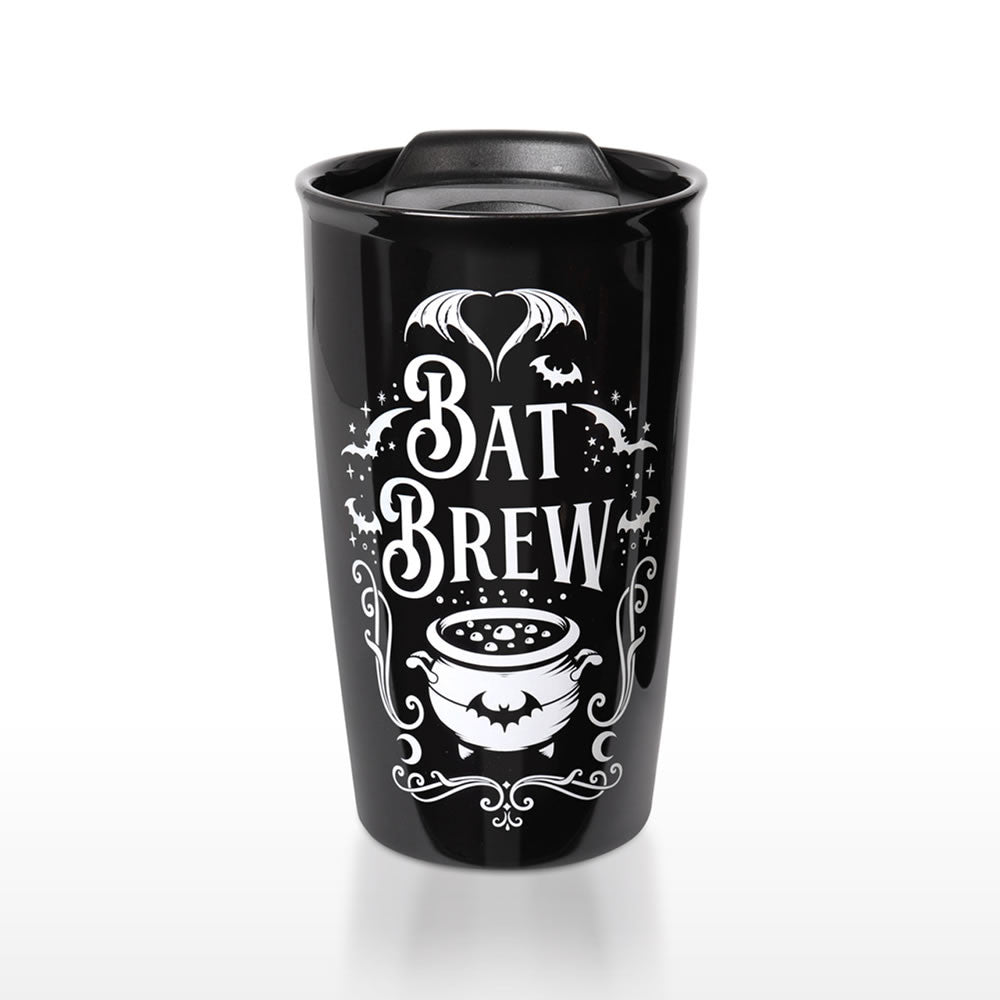 Alchemy Gothic Bat Brew Double Wall Travel Coffee Mug MRDWM6