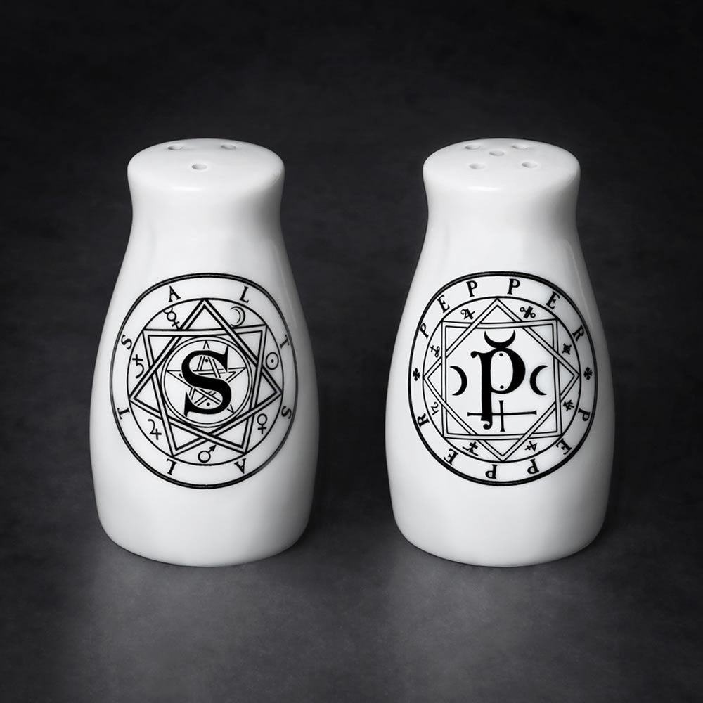 Alchemy Gothic Spells Potions Salt & Pepper Shakers MRSP1