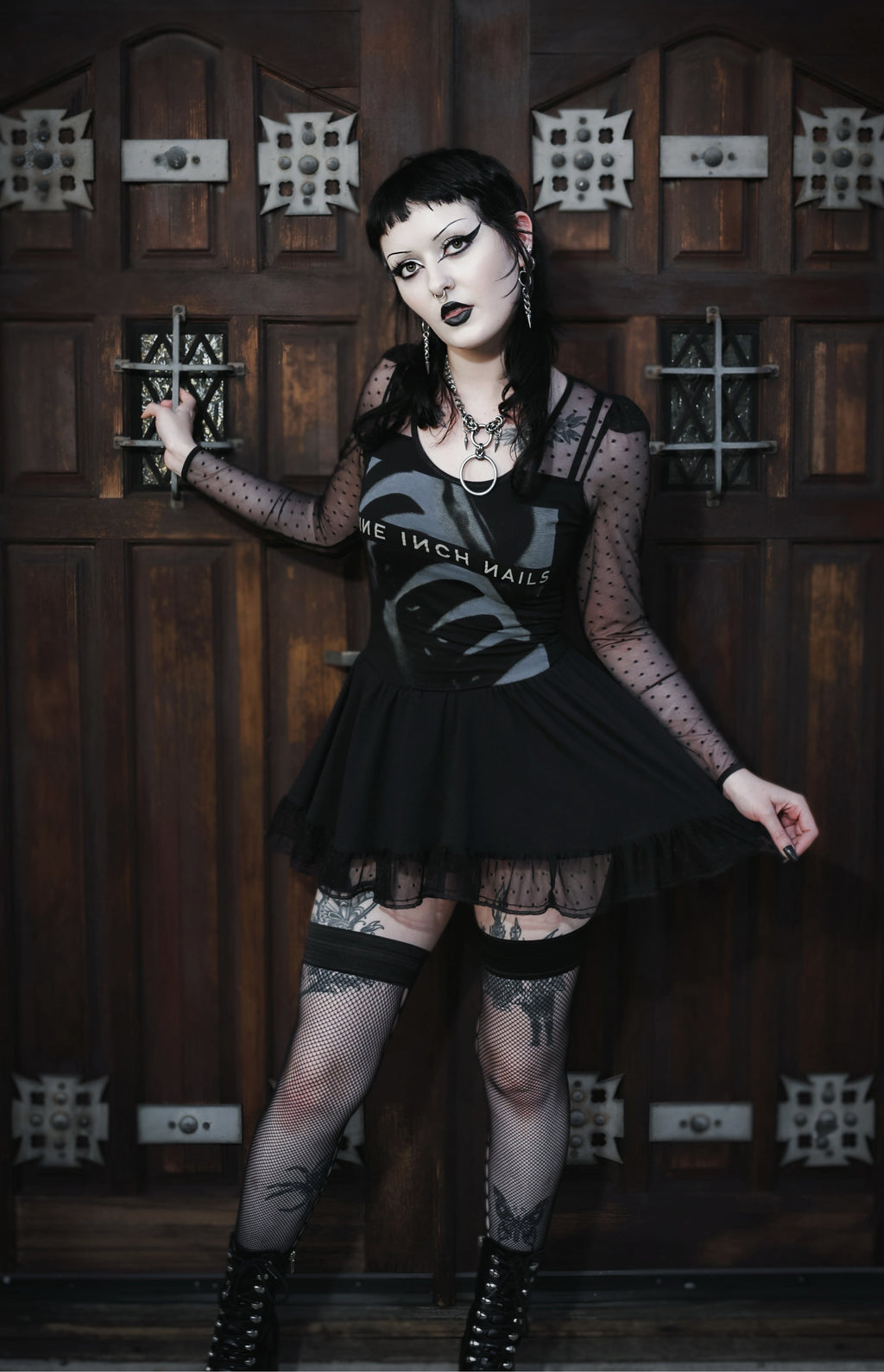 Vera's Eyecandy NIN Ballerina Metal Dress