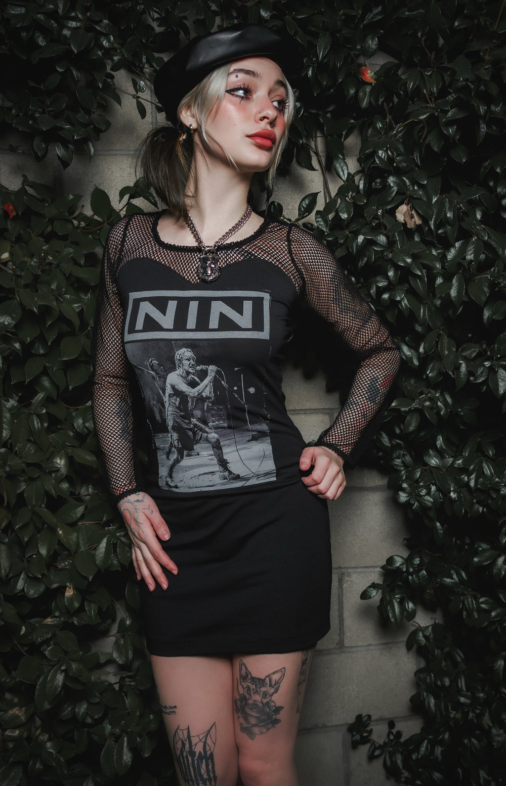 Vera's Eyecandy NIN Fishnet Metal Dress