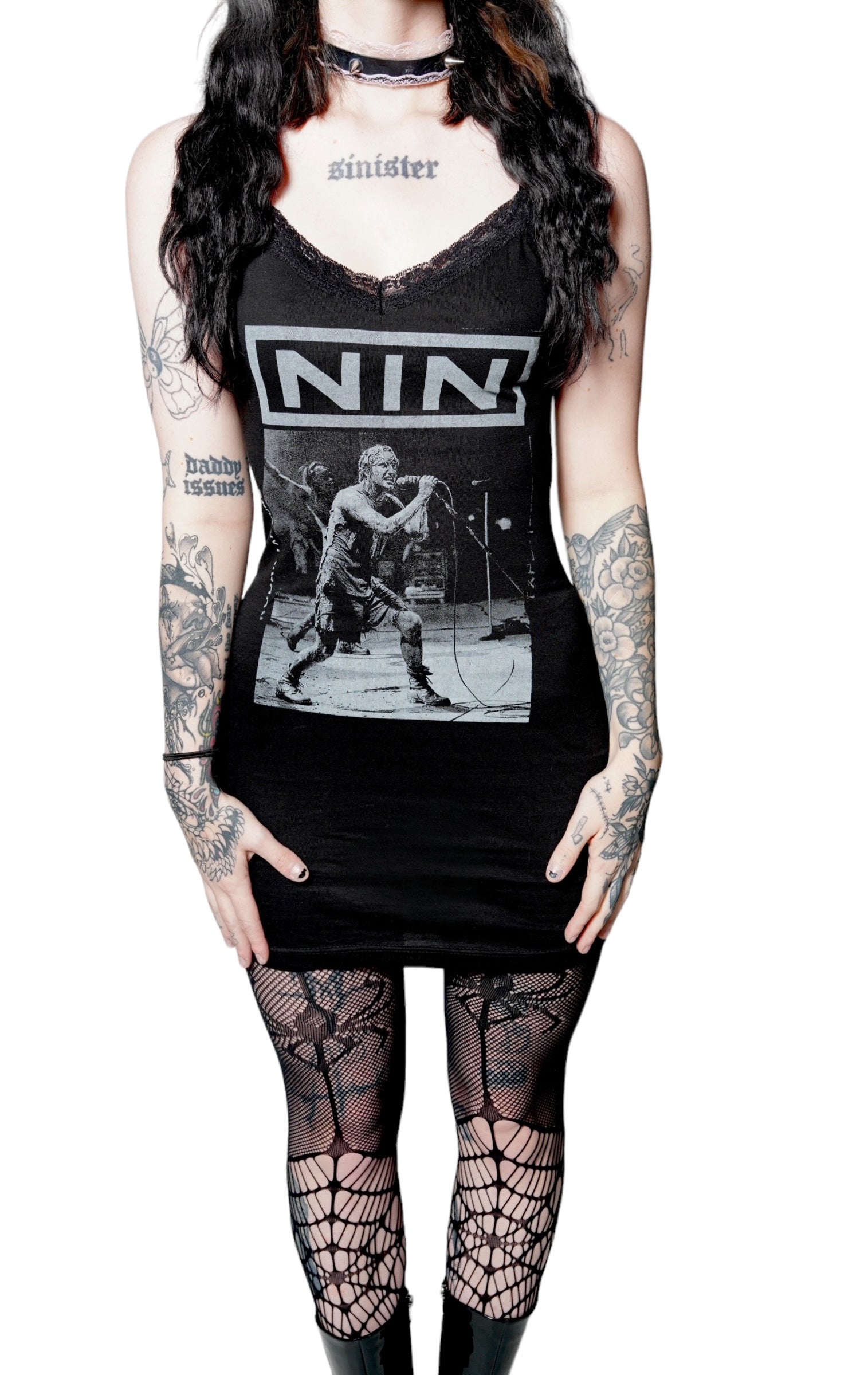Vera's Eyecandy NIN Lace Strap Dress