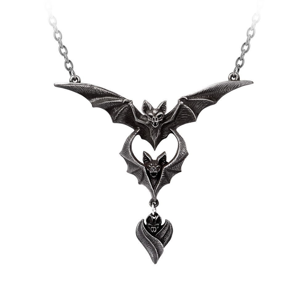 Alchemy Gothic Evil-ution 3 Bats Necklace P1003