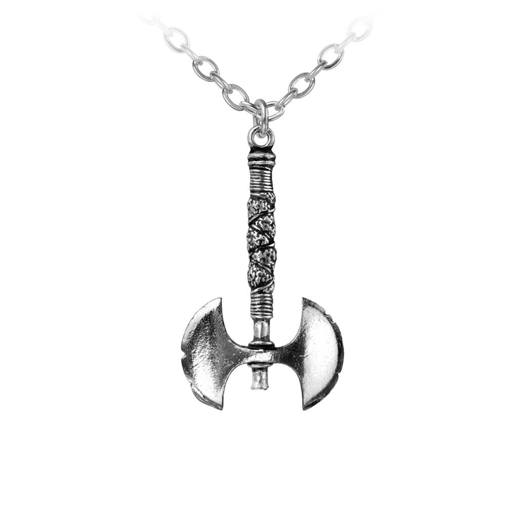 Alchemy Gothic Double Axe Viking Pendant P11