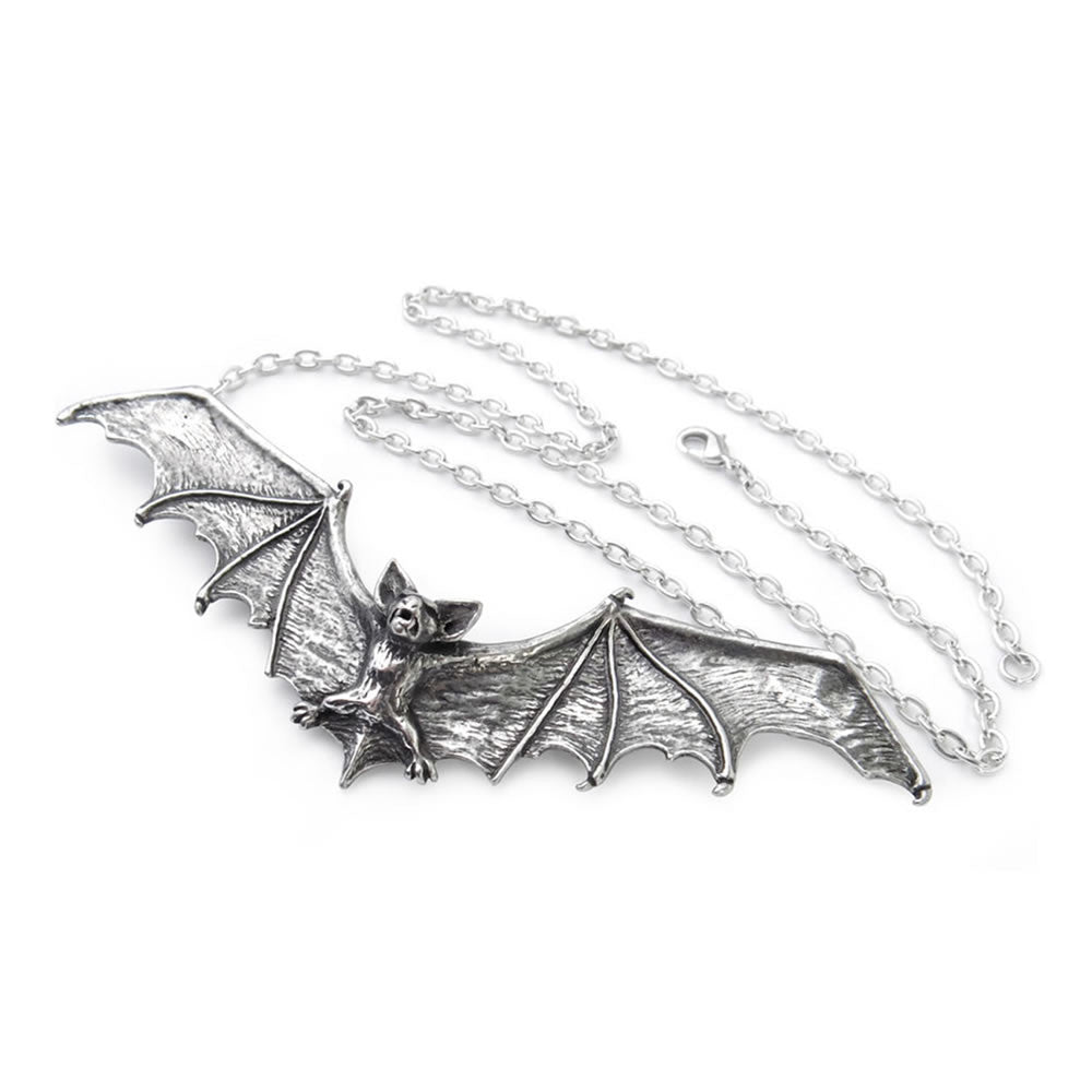 Alchemy Gothic Large Vampire Bat Necklace 5" Pendant P121