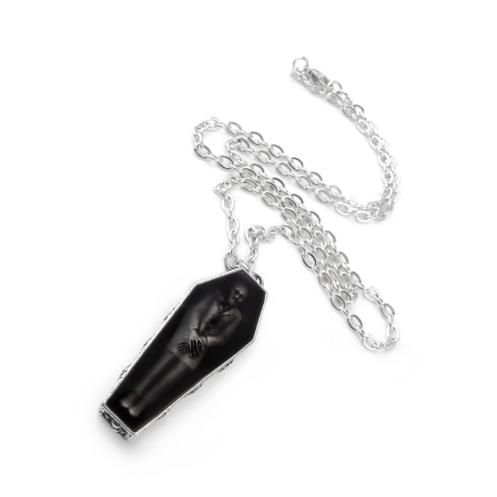 Alchemy Gothic Nosferatu's Rest Vampire Coffin Pendant P183