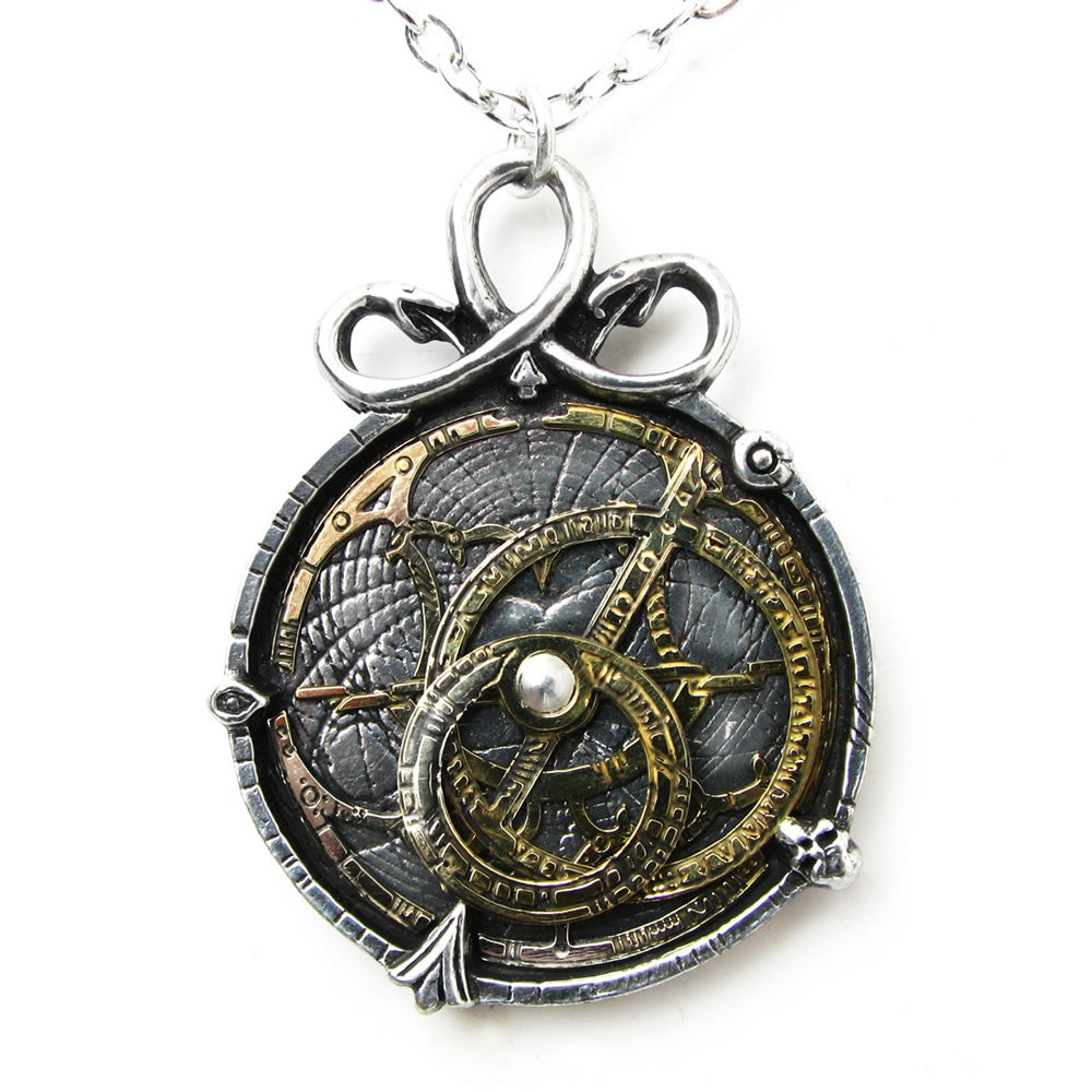 Alchemy Gothic Anguistralobe Astrolabe Pendant P188