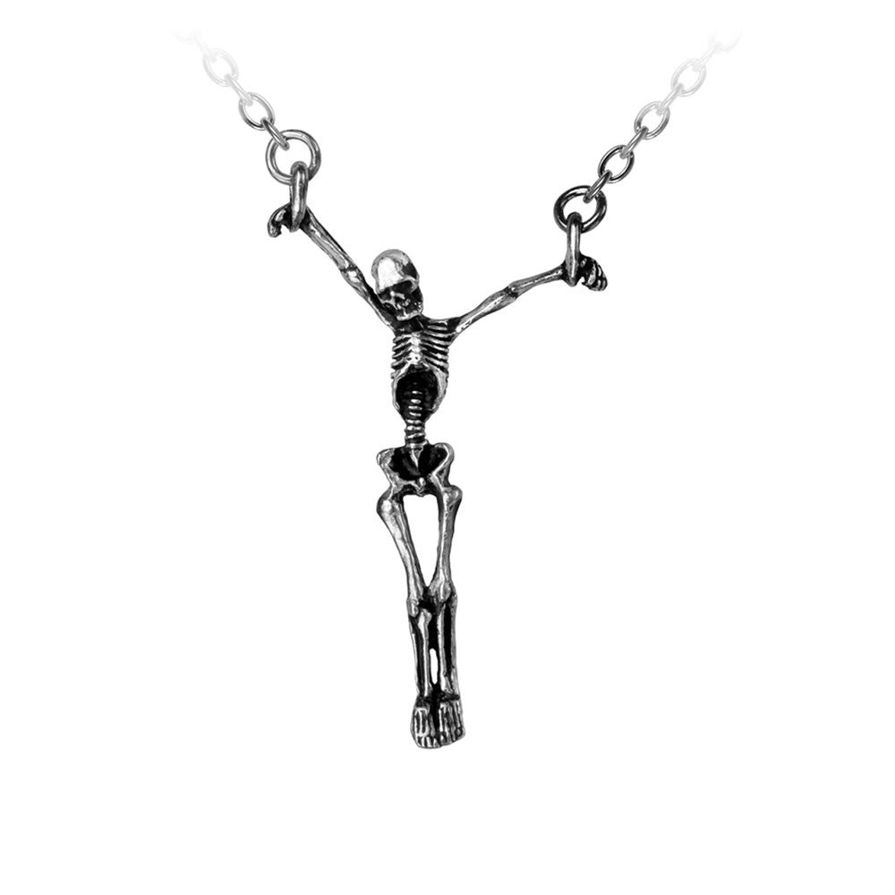 Alchemy Gothic Lost Soul Shackled Skeleton Pendant P190