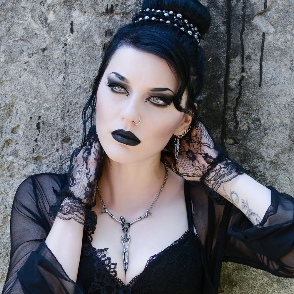 Alchemy Gothic Lost Soul Shackled Skeleton Pendant P190