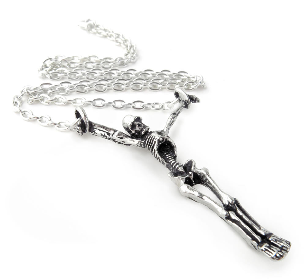 Alchemy Gothic Lost Soul Shackled Skeleton Pendant P190