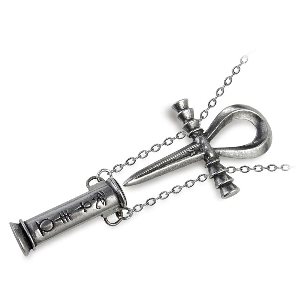 Alchemy Gothic Ankh of the Dead Necklace Hidden Dagger P221