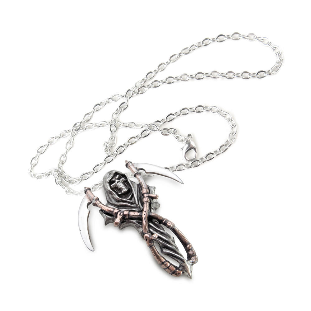 Alchemy Gothic The Reapers Arms Scythes Pendant P296
