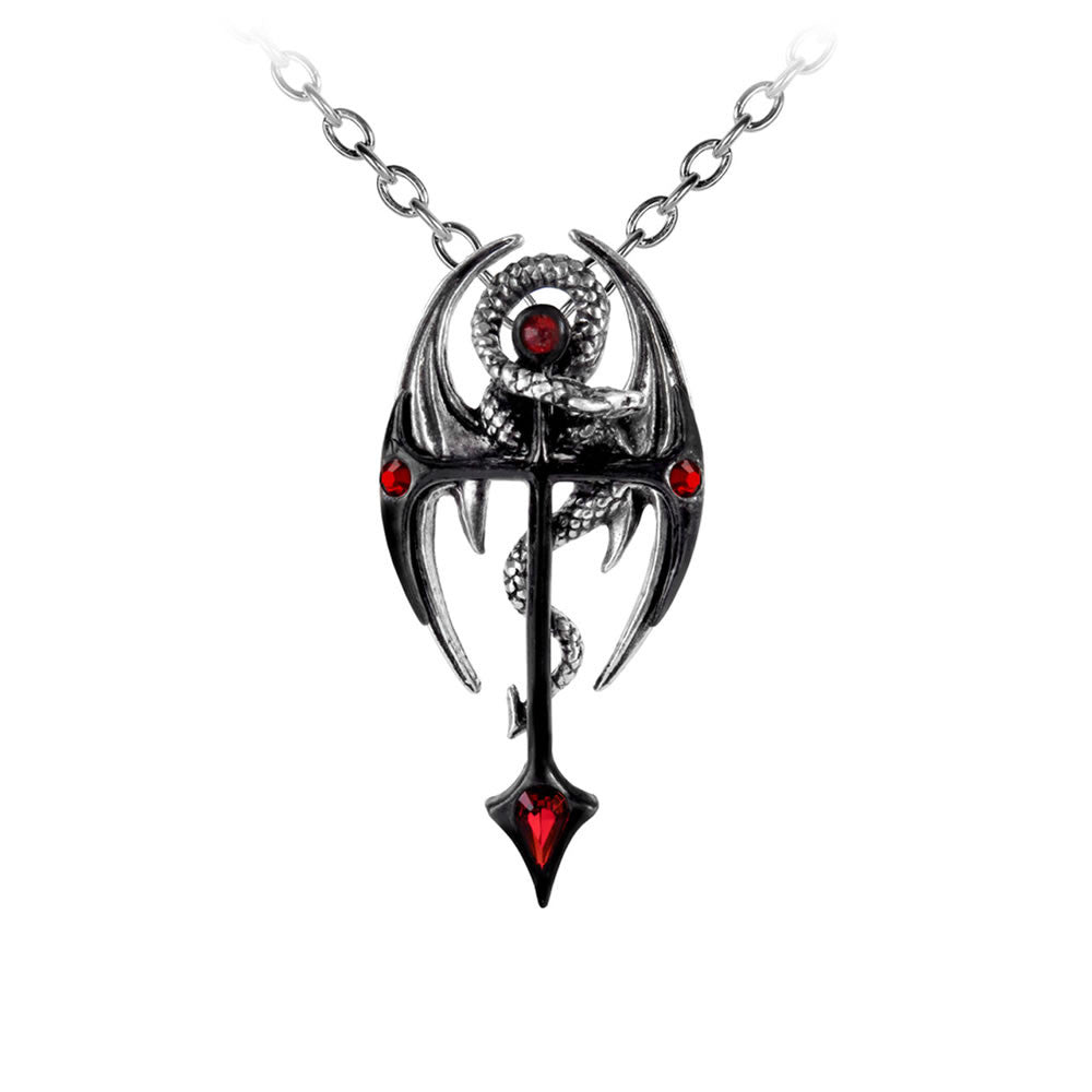 Alchemy Gothic Draconkreuz Pendant Dragon Cross P417