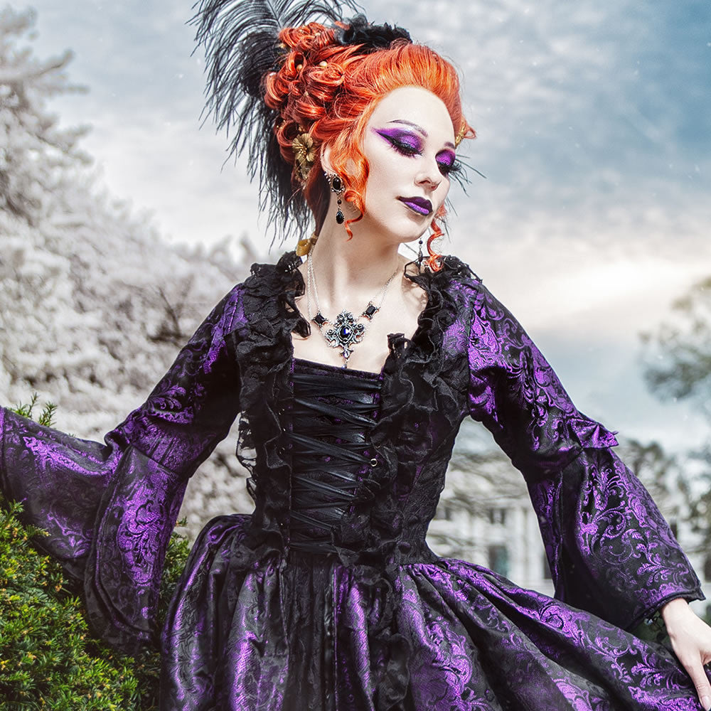 Alchemy Gothic Queen of the Night Ornate Necklace P503