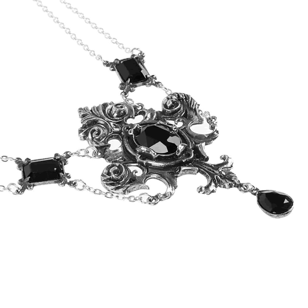 Alchemy Gothic Queen of the Night Ornate Necklace P503