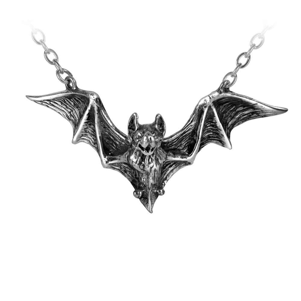Alchemy Gothic Om Strygia Pendant Flying Vampire Bat P597