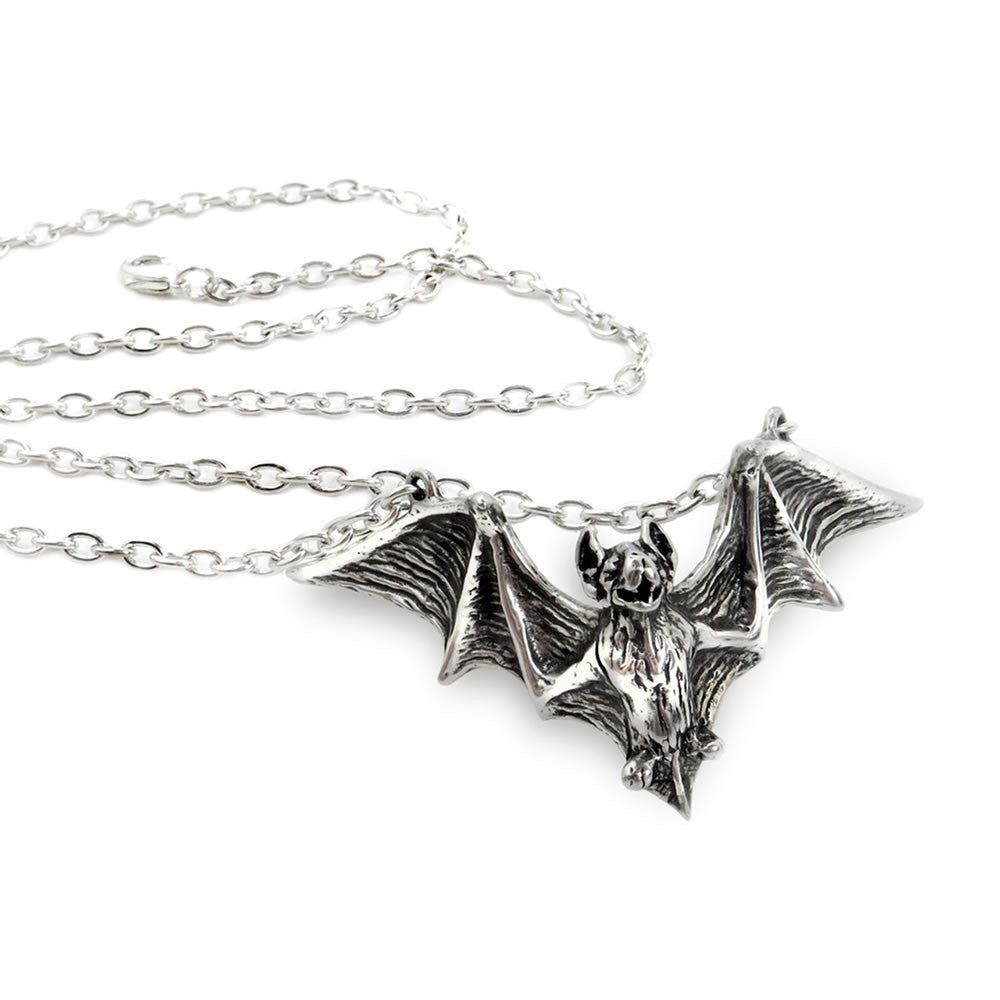 Alchemy Gothic Om Strygia Pendant Flying Vampire Bat P597