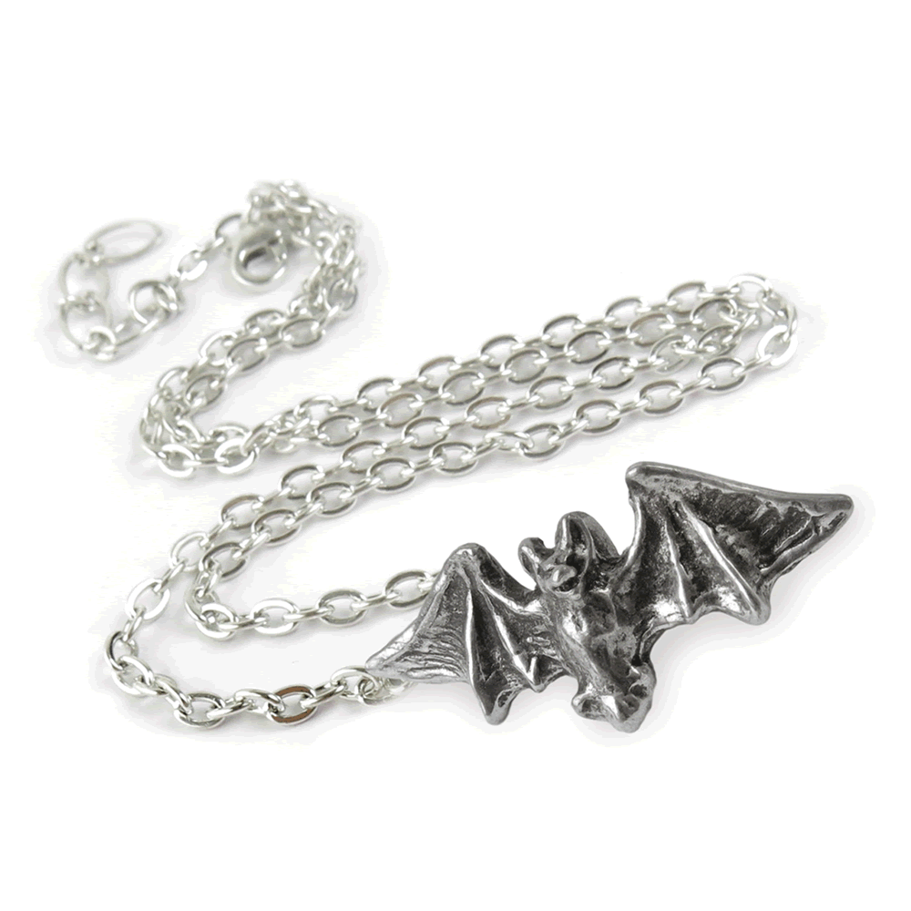 Alchemy Gothic Kiss of the Night Bat Pendant P598