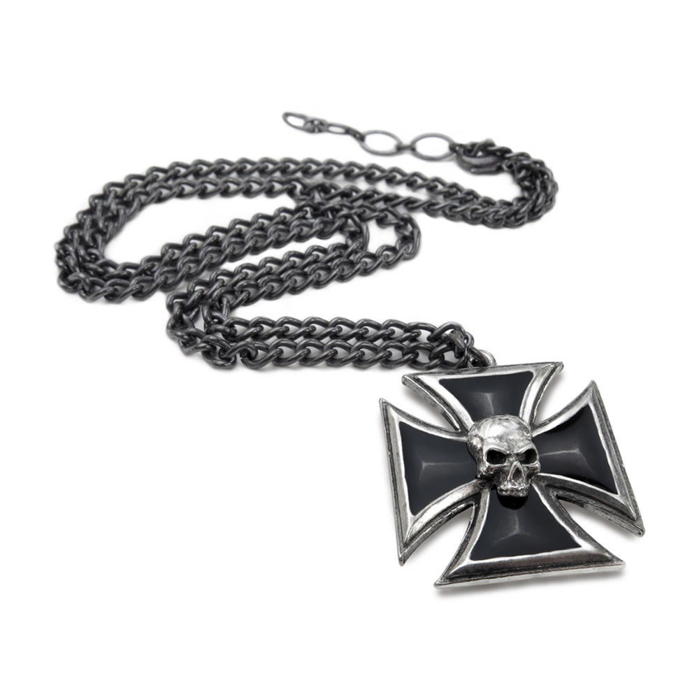 Alchemy Gothic Black Knight's Iron Cross Pendant P617