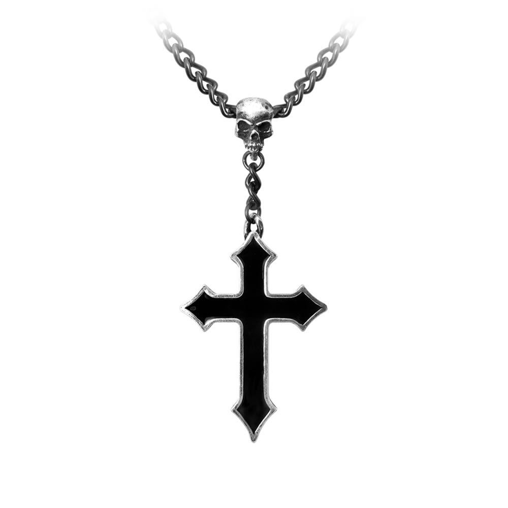 Alchemy Gothic Osbourne's Black Aiguise Cross Pendant P618