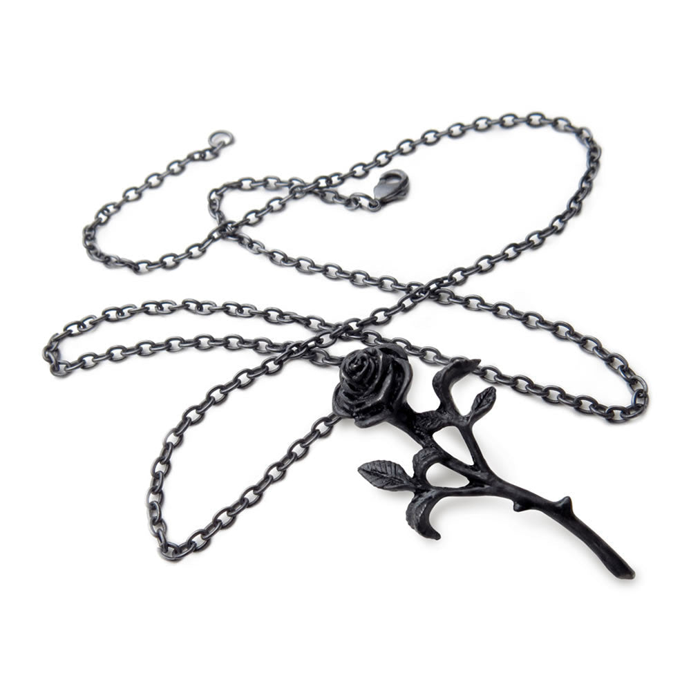 Alchemy Gothic Romance of the Black Rose Pendant P695