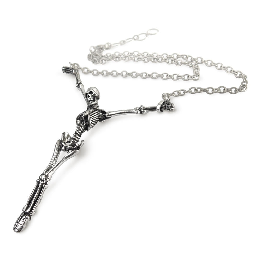 Alchemy Gothic Alter Orbis 4" Skeleton Pendant P722