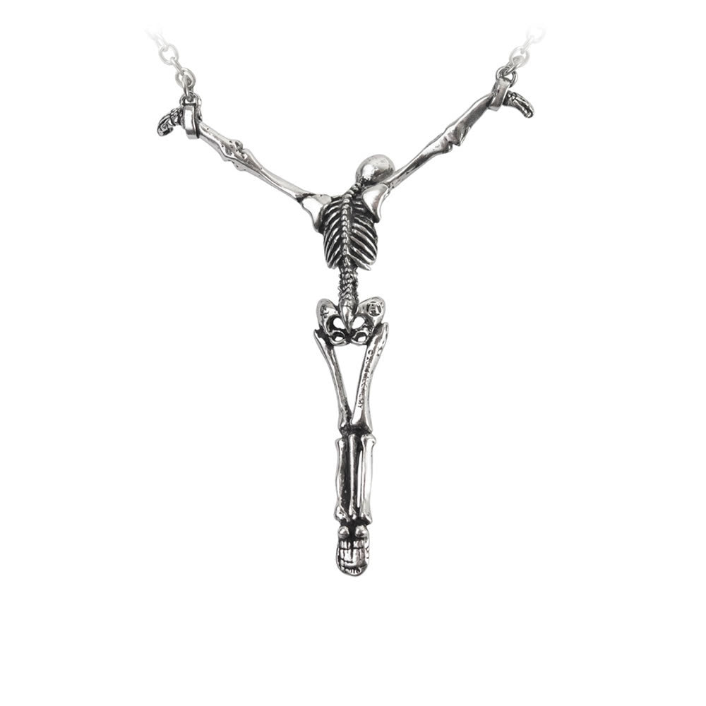 Alchemy Gothic Alter Orbis 4" Skeleton Pendant P722