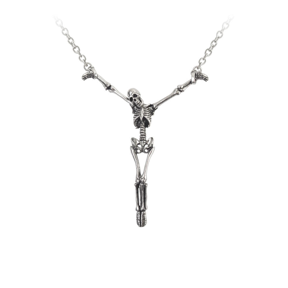 Alchemy Gothic Alter Orbis 4" Skeleton Pendant P722