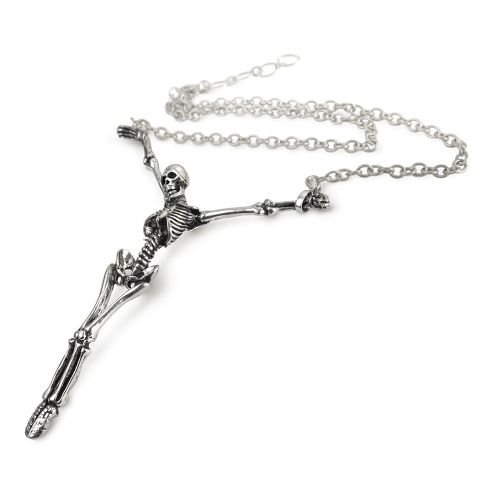 Alchemy Gothic Alter Orbis 4" Skeleton Pendant P722