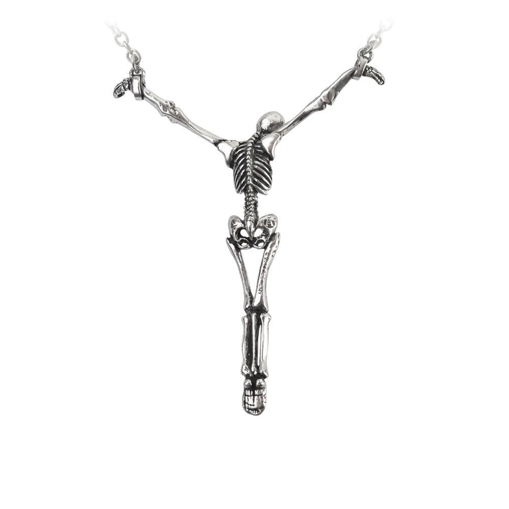 Alchemy Gothic Alter Orbis 4" Skeleton Pendant P722