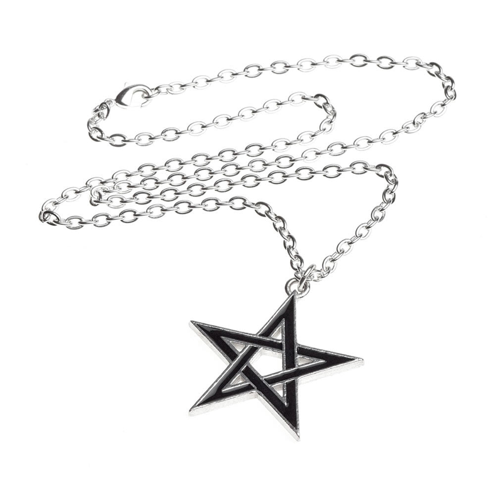 Alchemy Gothic Black Star Protective Wiccan Pentagram P775