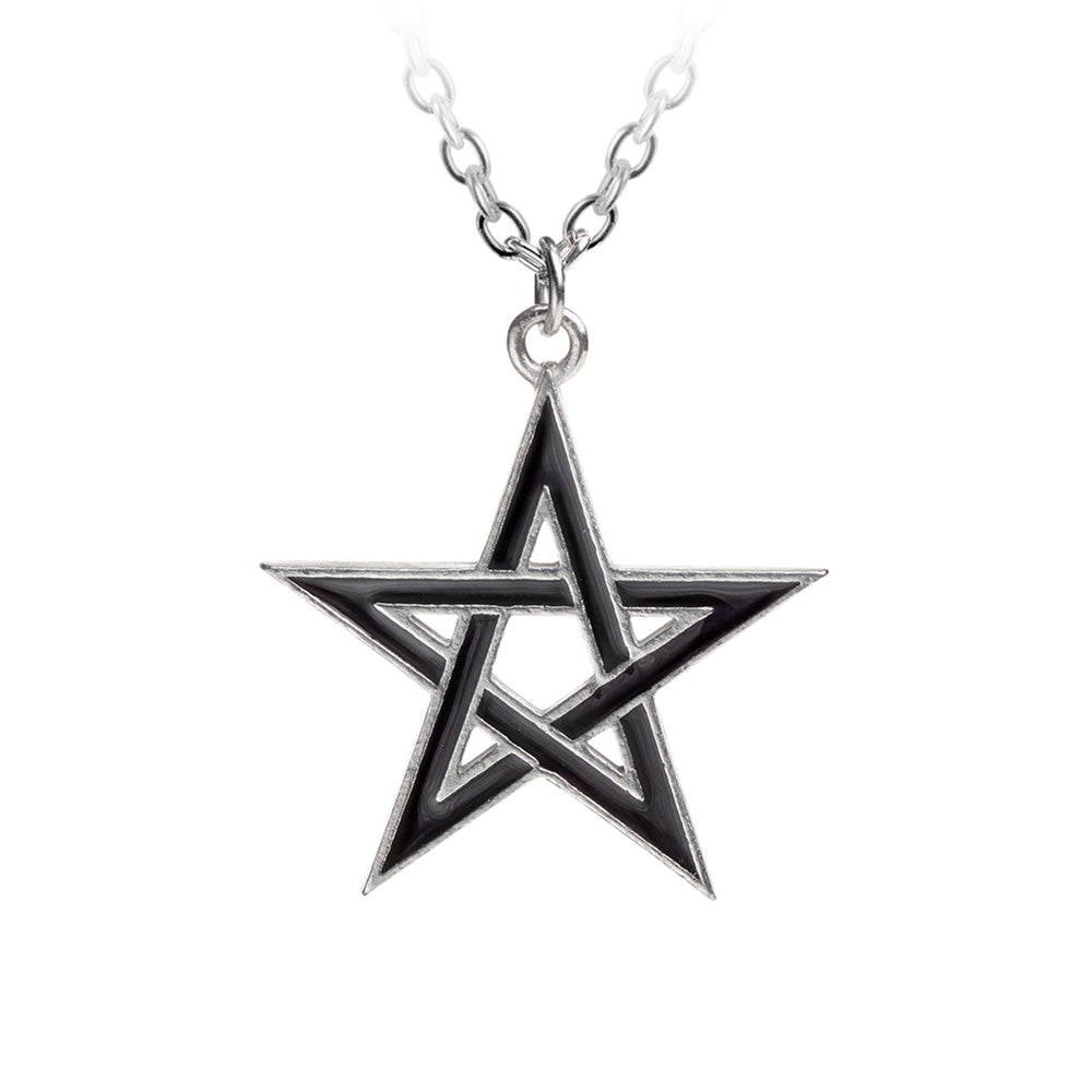 Alchemy Gothic Black Star Protective Wiccan Pentagram P775