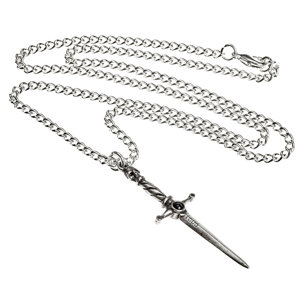 Alchemy Gothic Hand Of Macbeth Skull Dagger Pendant P780