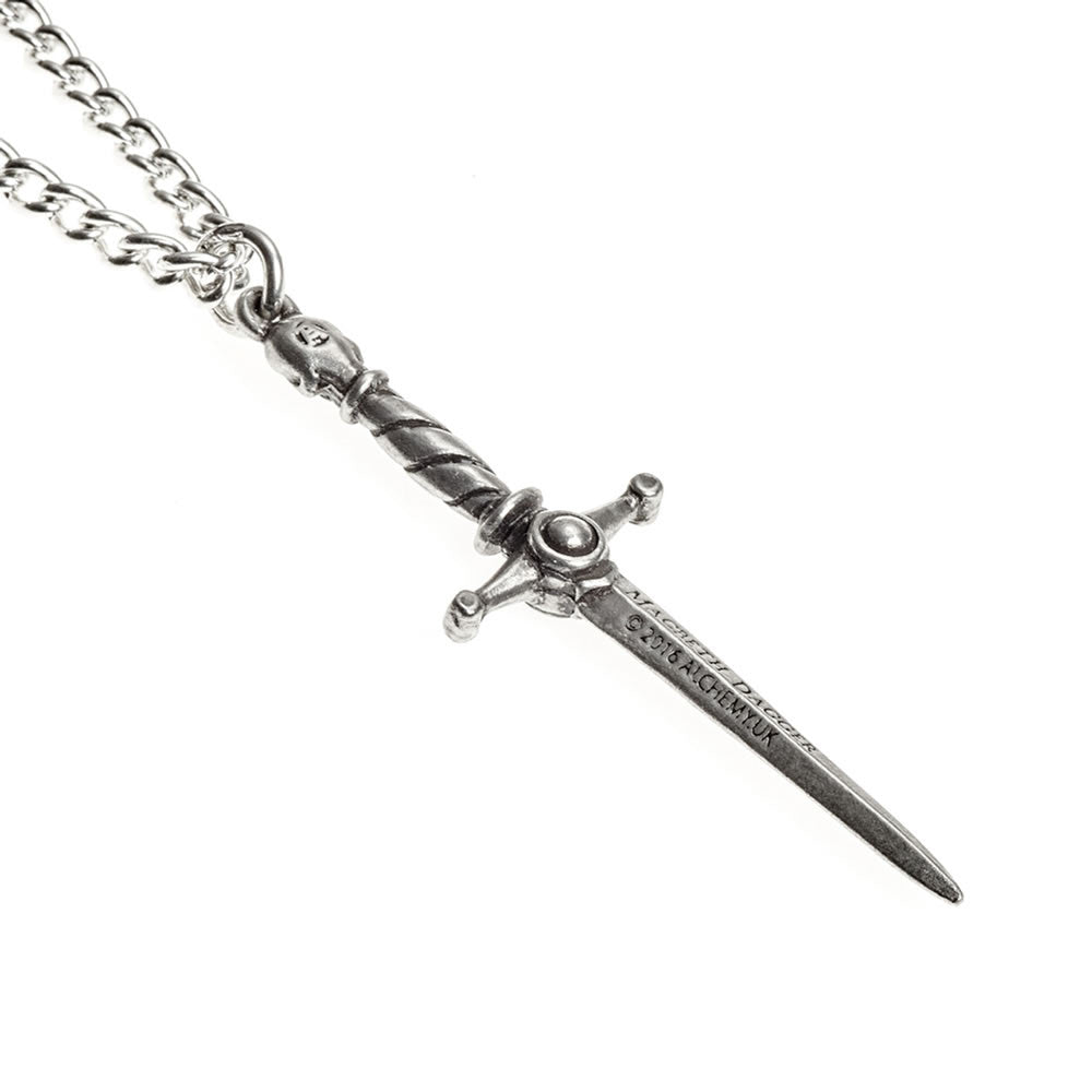 Alchemy Gothic Hand Of Macbeth Skull Dagger Pendant P780